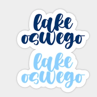 lake oswego duo print Sticker